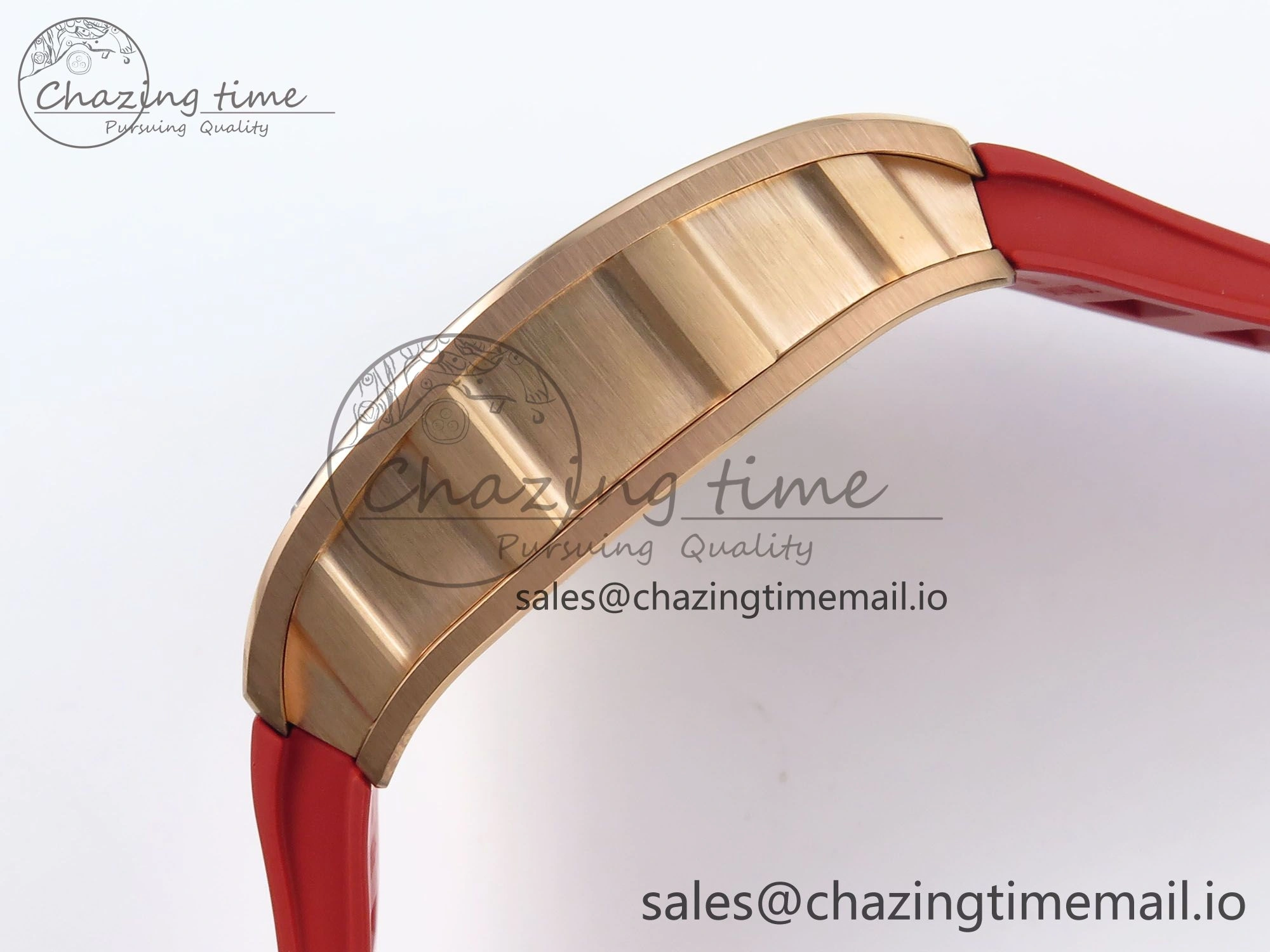 RM035-02 RG KVF 1:1 Best Edition Skeleton Dial on Red Rubber Strap Clone RMUL1