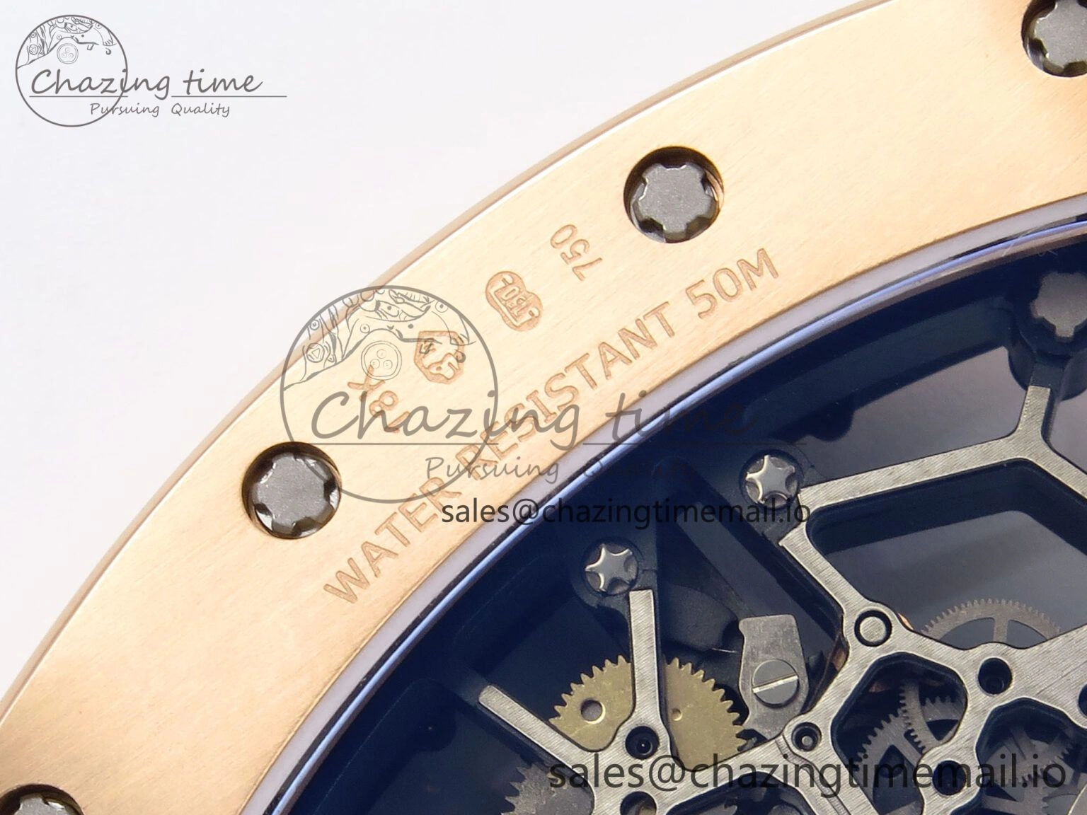 RM035-02 RG KVF 1:1 Best Edition Skeleton Dial on Red Rubber Strap Clone RMUL1