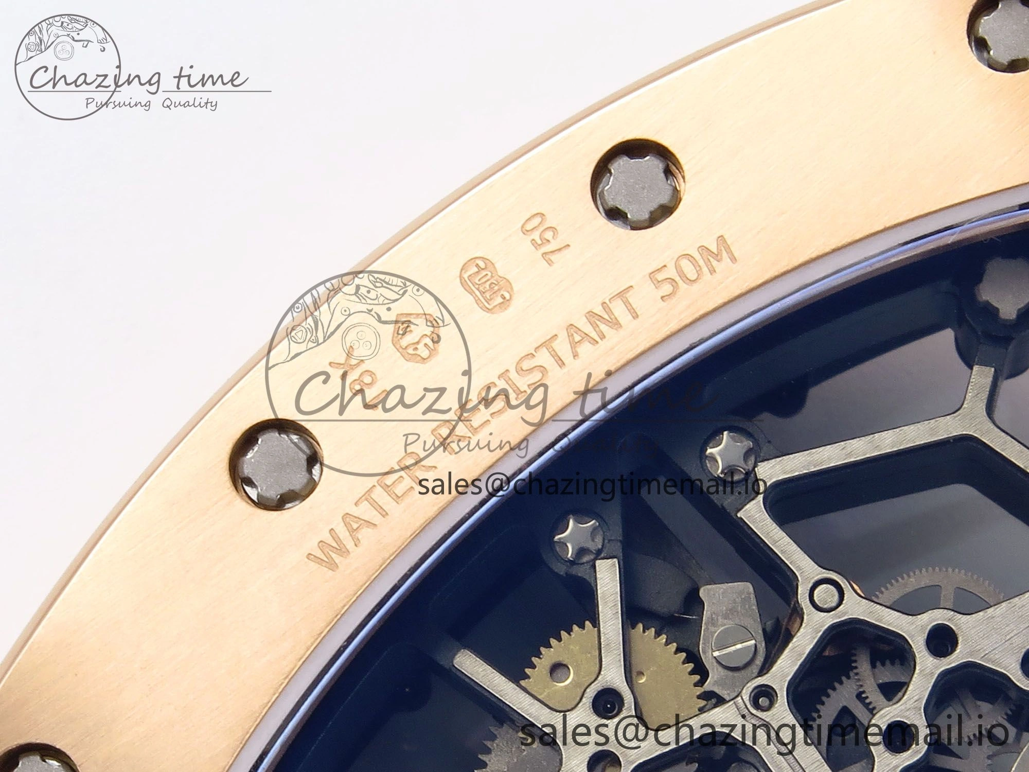 RM035-02 RG KVF 1:1 Best Edition Skeleton Dial on Red Rubber Strap Clone RMUL1