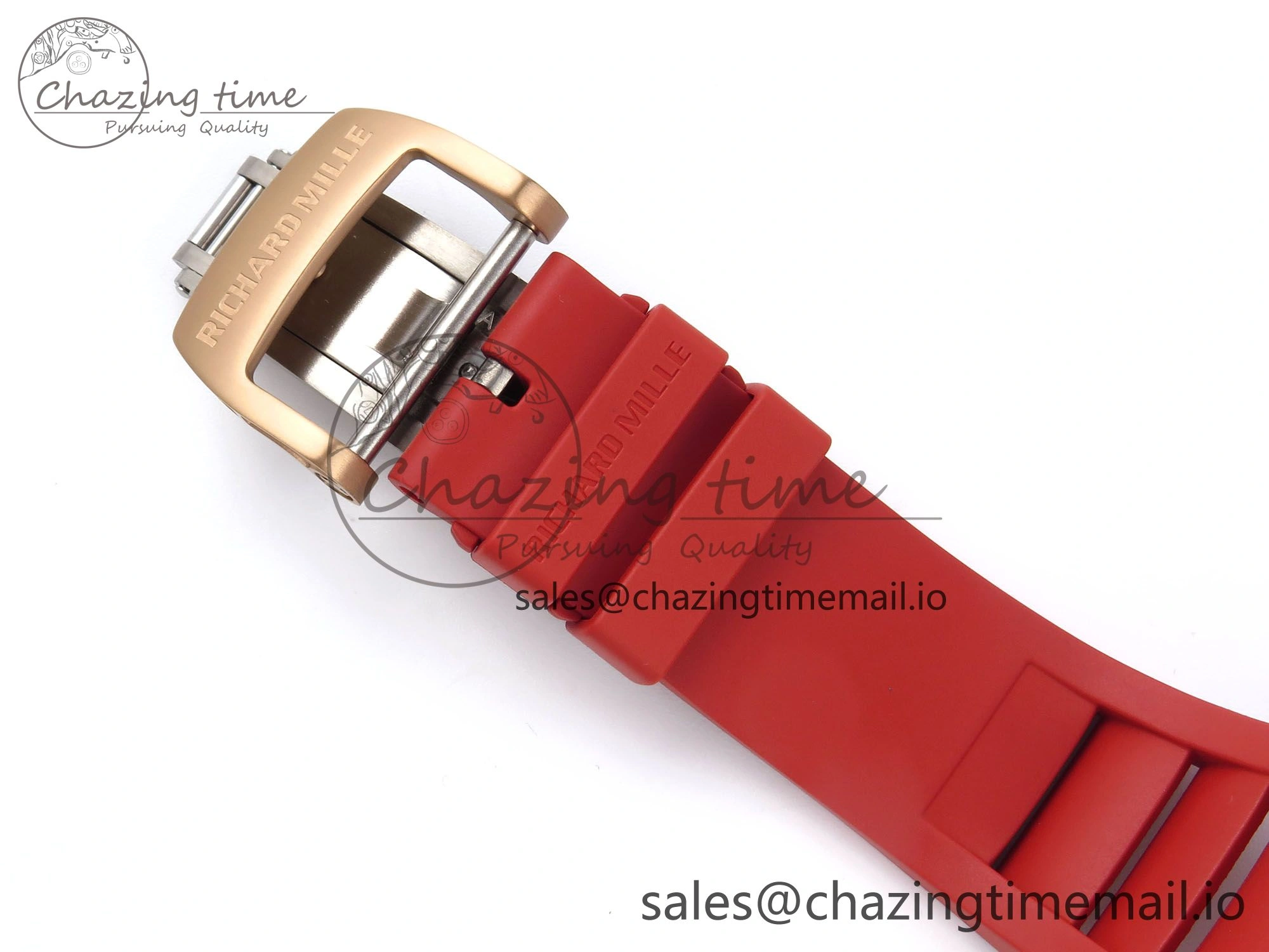 RM035-02 RG KVF 1:1 Best Edition Skeleton Dial on Red Rubber Strap Clone RMUL1