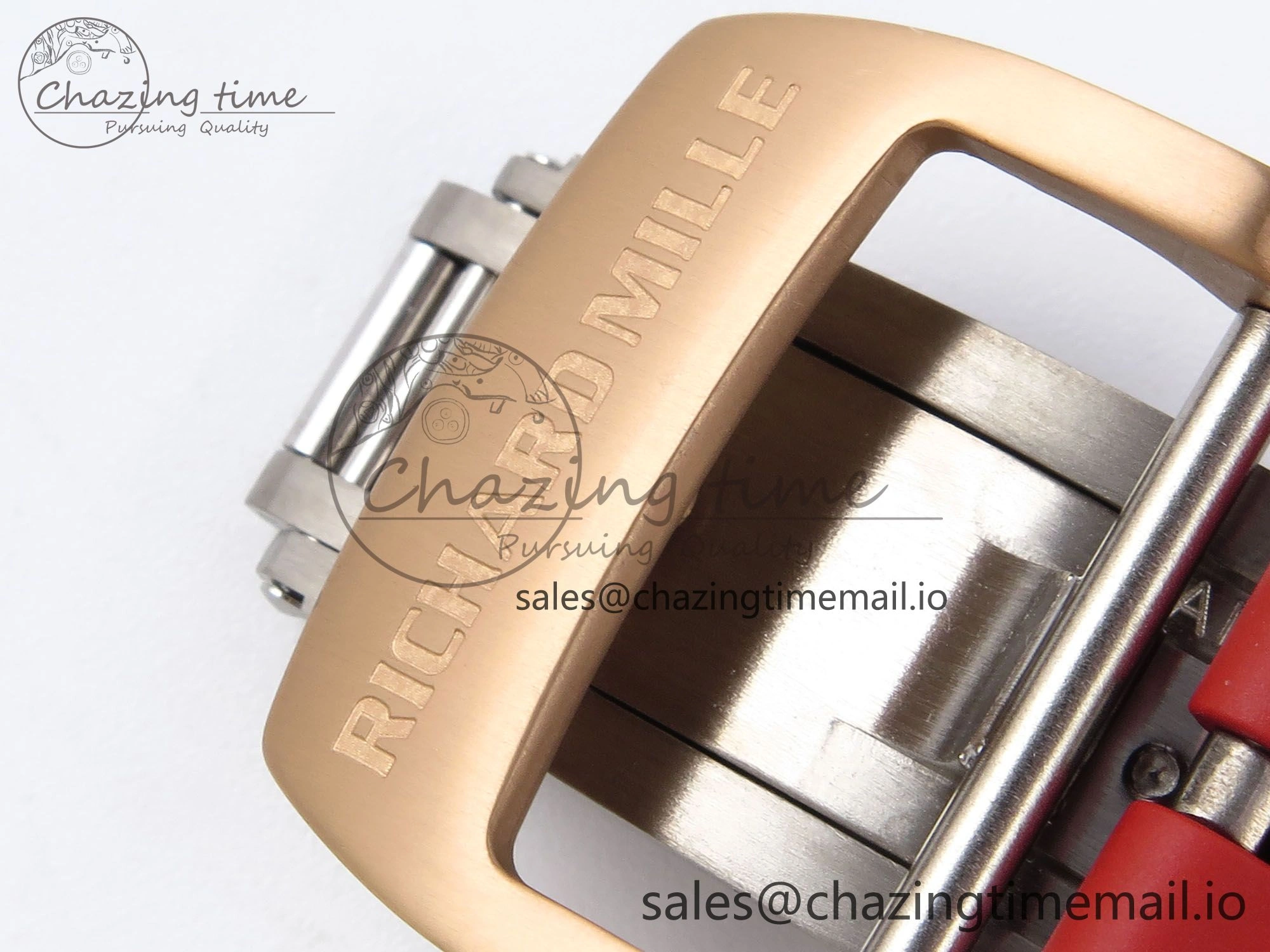 RM035-02 RG KVF 1:1 Best Edition Skeleton Dial on Red Rubber Strap Clone RMUL1