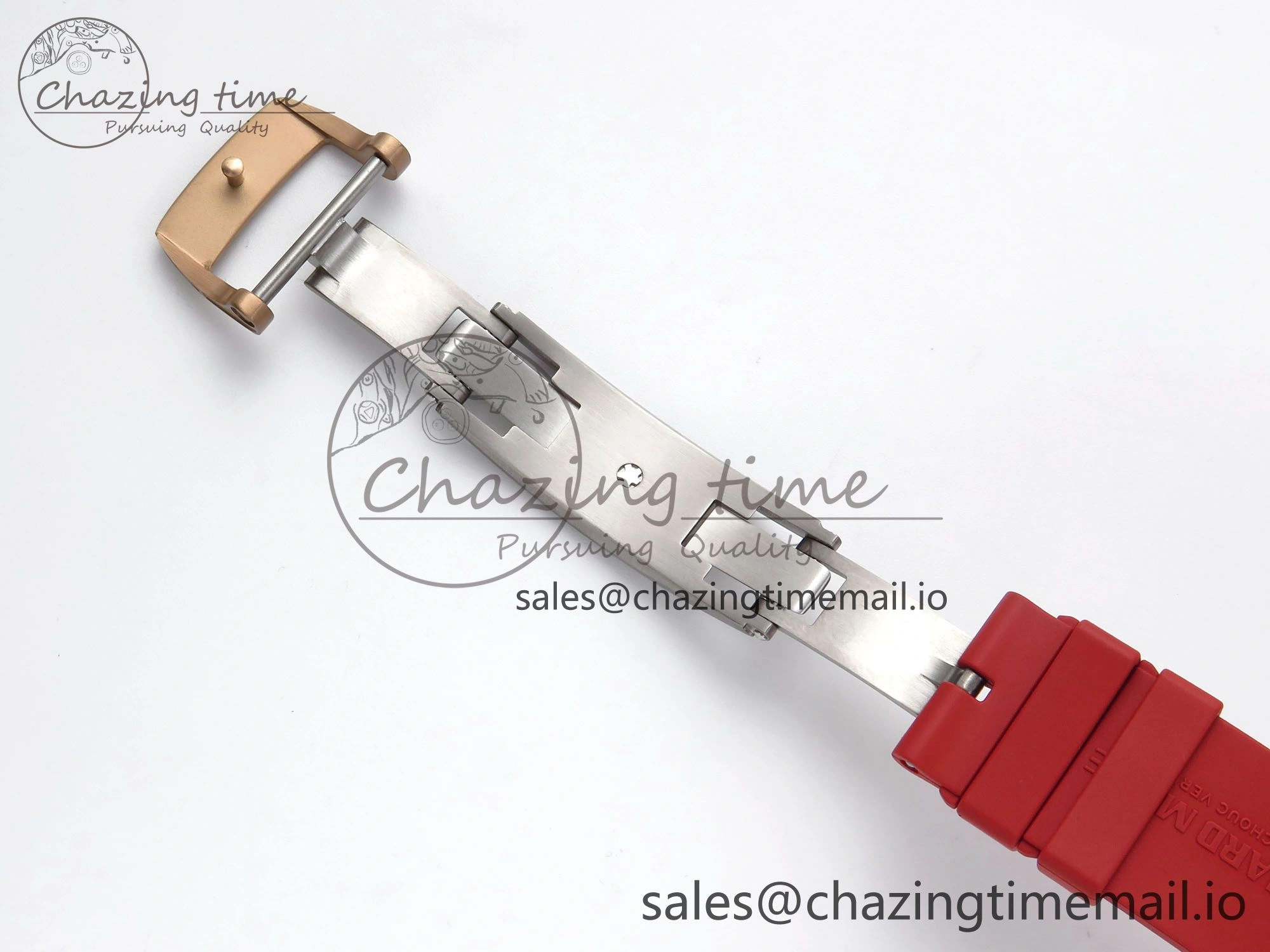 RM035-02 RG KVF 1:1 Best Edition Skeleton Dial on Red Rubber Strap Clone RMUL1