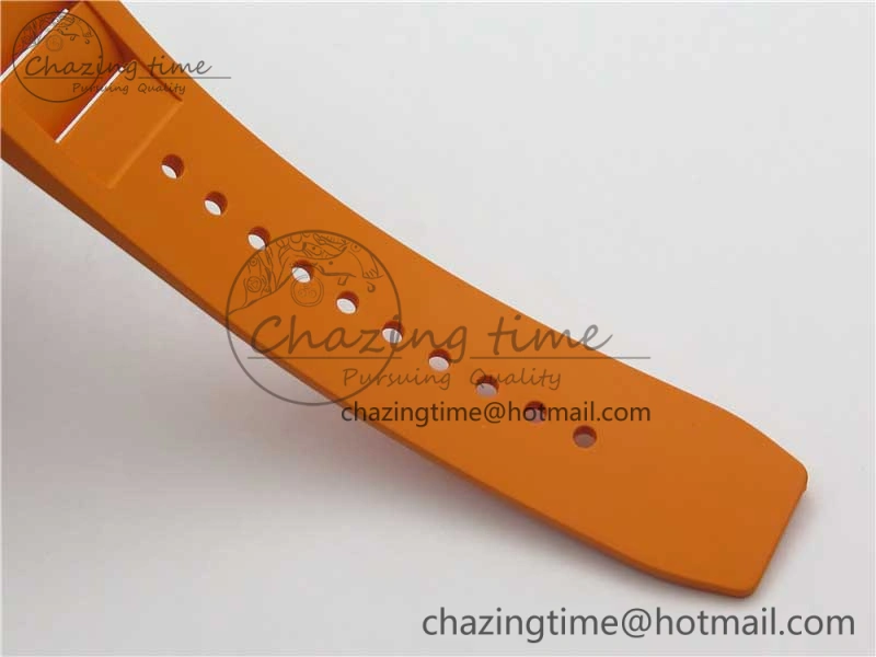 RM035-02 RG KVF Best Edition Skeleton Dial Black on Orange Rubber Strap MIYOTA8215