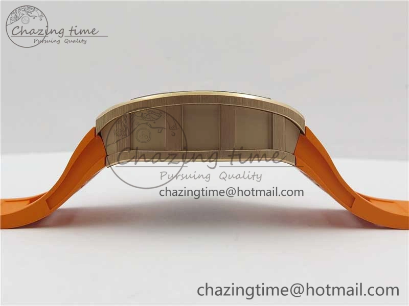 RM035-02 RG KVF Best Edition Skeleton Dial Black on Orange Rubber Strap MIYOTA8215