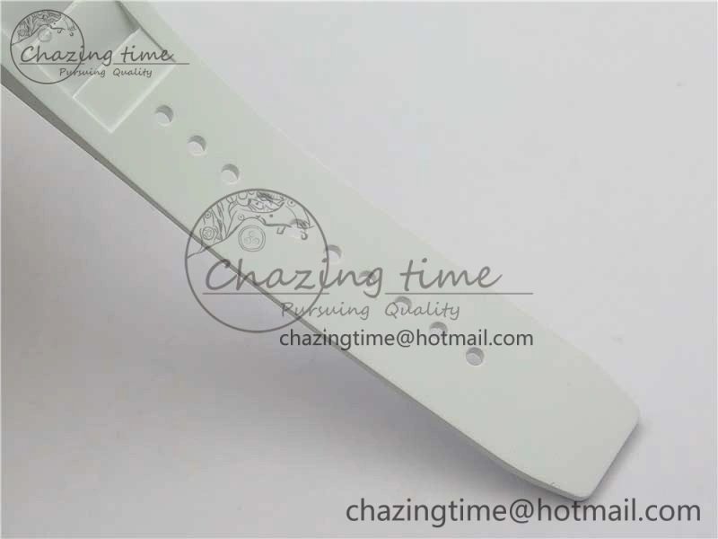 RM035-02 RG KVF Best Edition Skeleton Dial Black on White Rubber Strap MIYOTA8215