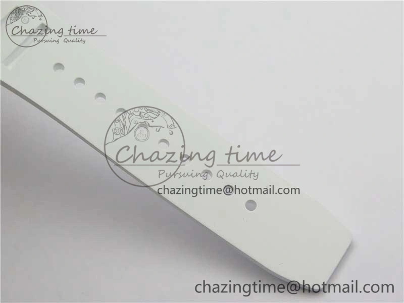 RM035-02 RG KVF Best Edition Skeleton Dial Black on White Rubber Strap MIYOTA8215