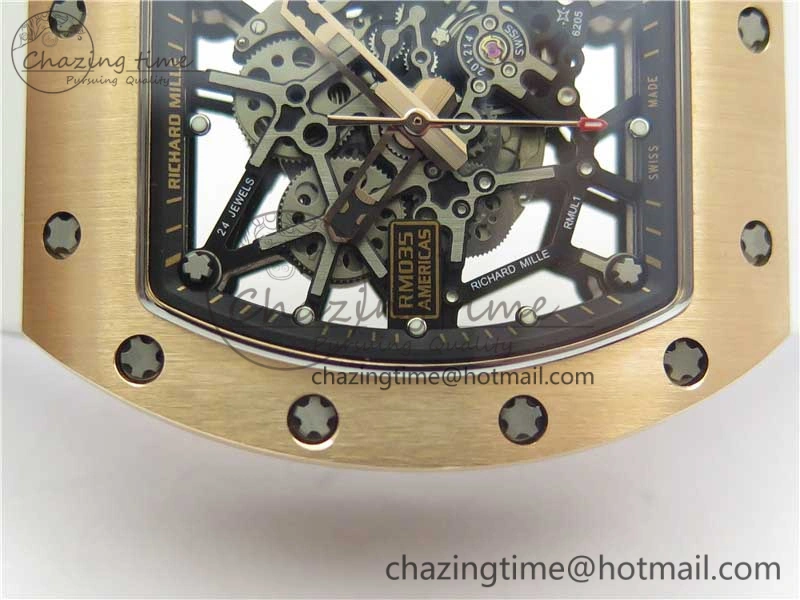 RM035-02 RG KVF Best Edition Skeleton Dial Black on White Rubber Strap MIYOTA8215