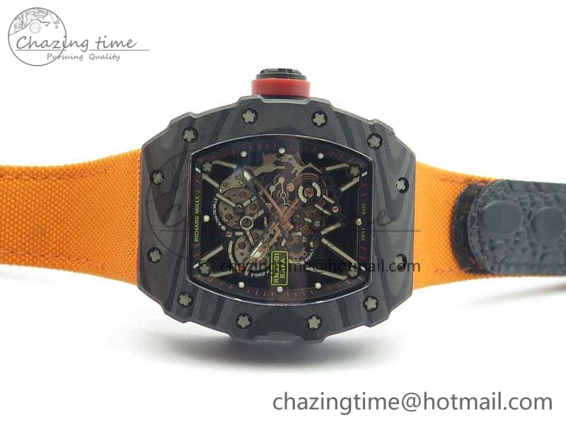 RM035-02 Rafael Nadal FC Caseback KVF Best Edition Skeleton Dial Red On Nylon Strap MIYOTA8215 V2