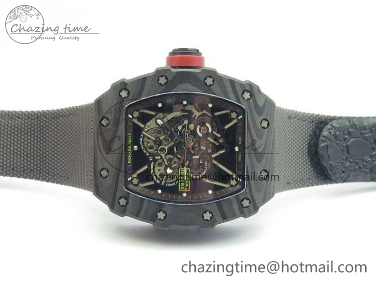 RM035-02 Rafael Nadal FC Caseback KVF Best Edition Skeleton Dial Red On Nylon Strap MIYOTA8215 V2