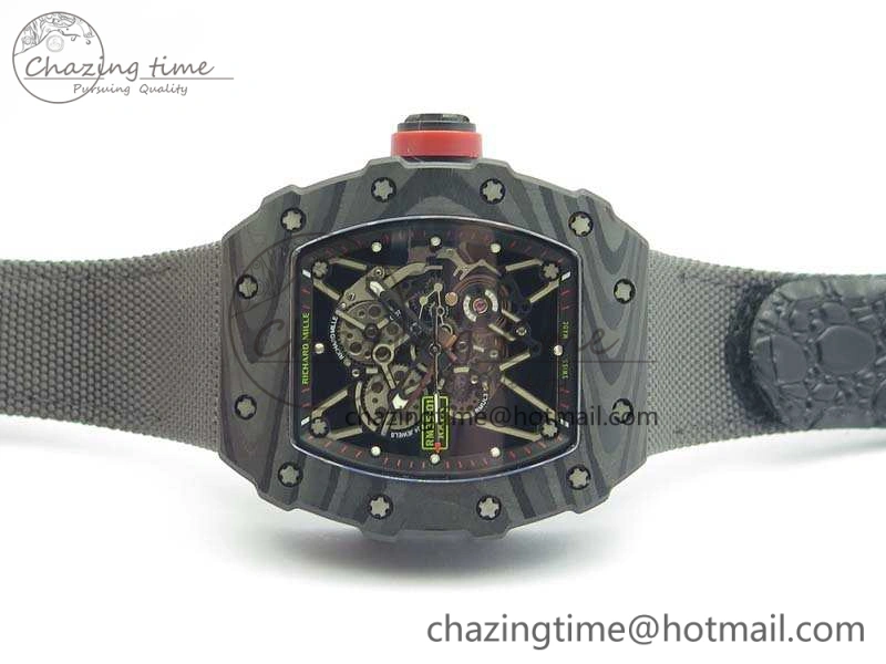 RM035-02 Rafael Nadal FC Caseback KVF Best Edition Skeleton Dial Red On Nylon Strap MIYOTA8215 V2