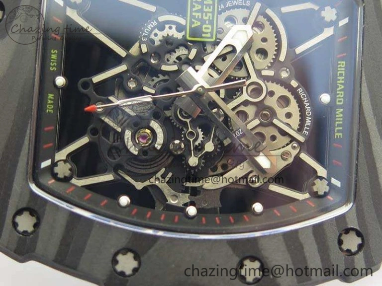 RM035-02 Rafael Nadal FC Caseback KVF Best Edition Skeleton Dial Red On Nylon Strap MIYOTA8215 V2