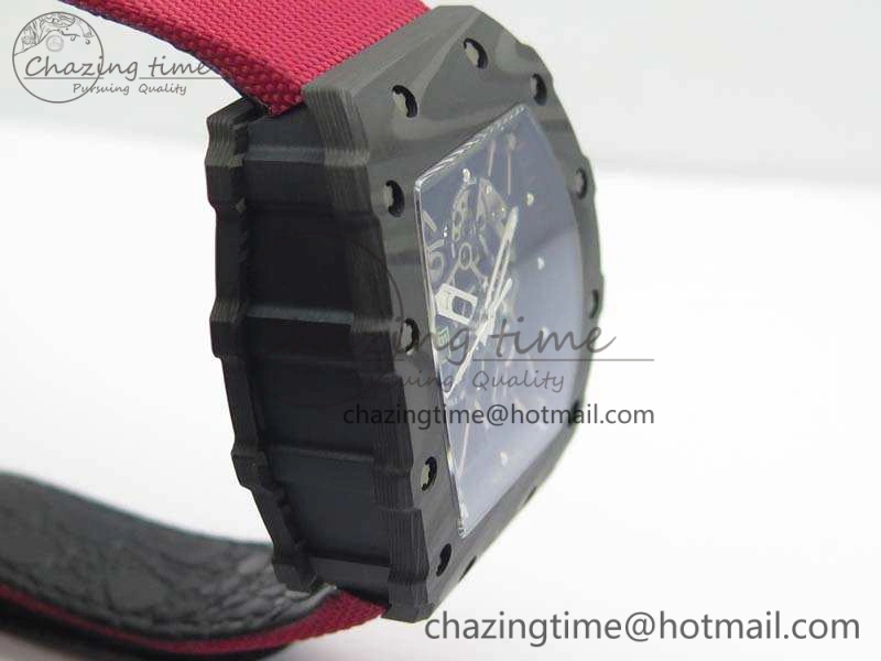RM035-02 Rafael Nadal FC Caseback KVF Best Edition Skeleton Dial Red On Red Nylon Strap MIYOTA8215 V2