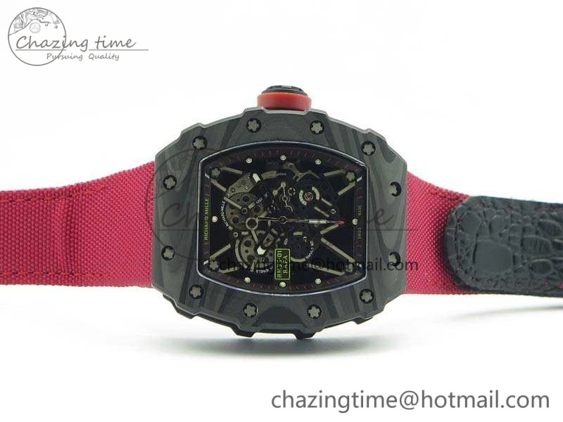 RM035-02 Rafael Nadal FC Caseback KVF Best Edition Skeleton Dial Red On Red Nylon Strap MIYOTA8215 V2