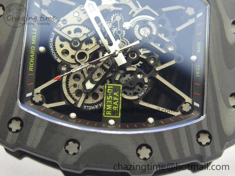 RM035-02 Rafael Nadal FC Caseback KVF Best Edition Skeleton Dial Red On Red Nylon Strap MIYOTA8215 V2