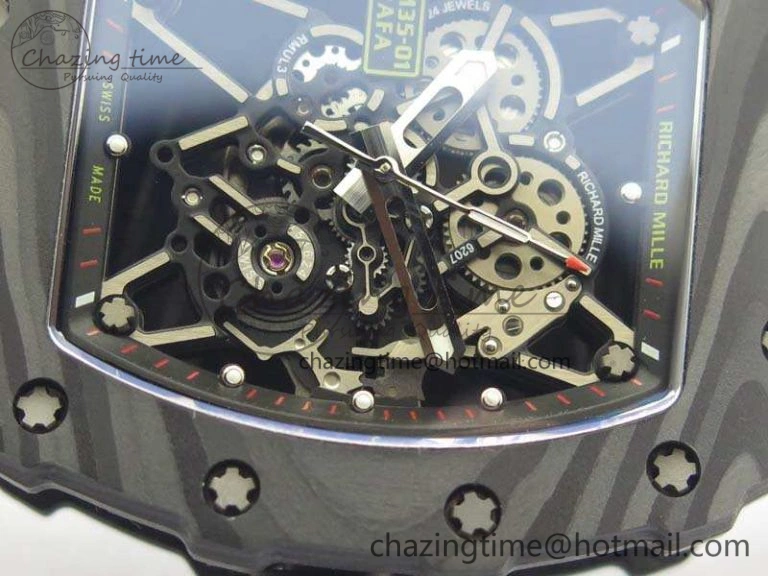 RM035-02 Rafael Nadal FC Caseback KVF Best Edition Skeleton Dial Red On Red Nylon Strap MIYOTA8215 V2