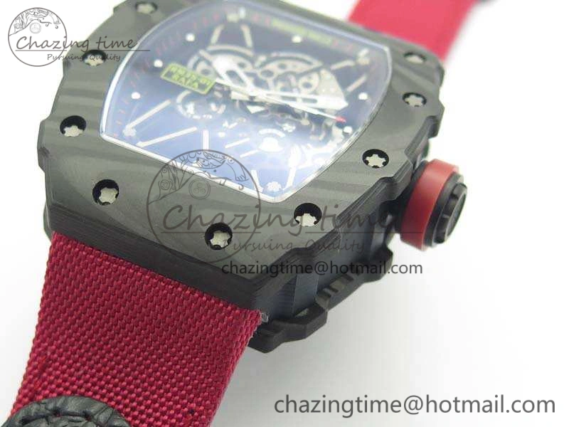 RM035-02 Rafael Nadal FC Caseback KVF Best Edition Skeleton Dial Red On Red Nylon Strap MIYOTA8215 V2
