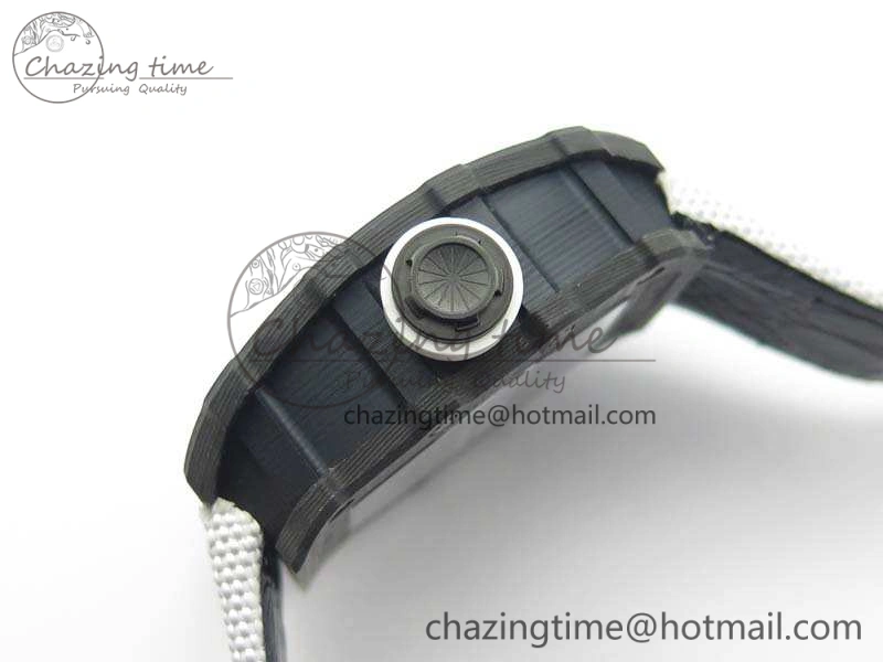 RM035-02 Rafael Nadal FC Caseback KVF Best Edition Skeleton Dial White On White Nylon Strap MIYOTA8215 V2
