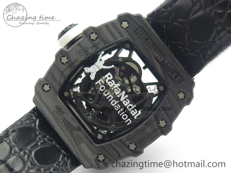RM035-02 Rafael Nadal FC Caseback KVF Best Edition Skeleton Dial White On White Nylon Strap MIYOTA8215 V2