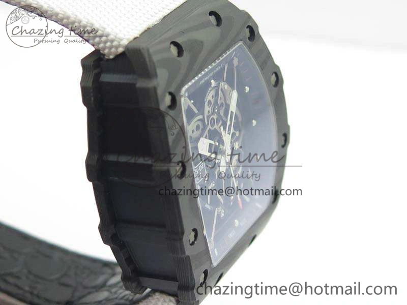 RM035-02 Rafael Nadal FC Caseback KVF Best Edition Skeleton Dial White On White Nylon Strap MIYOTA8215 V2