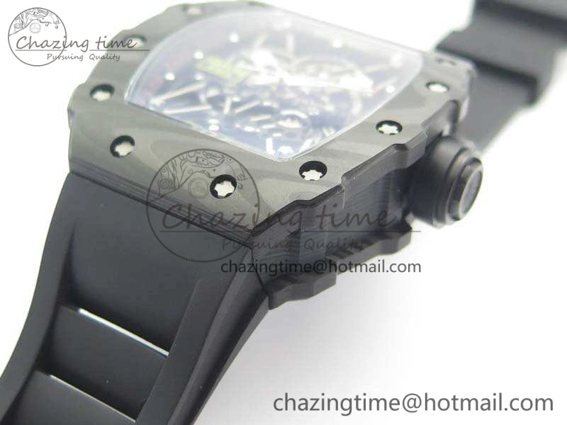 RM035-02 Rafael Nadal FC Ti Case KVF Best Edition Skeleton Dial Black On Rubber Strap MIYOTA8215 V2