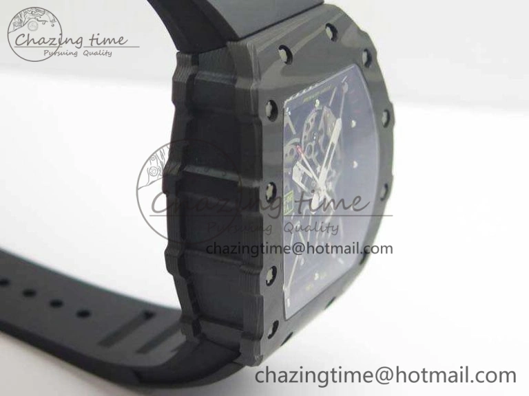 RM035-02 Rafael Nadal FC Ti Case KVF Best Edition Skeleton Dial Black On Rubber Strap MIYOTA8215 V2