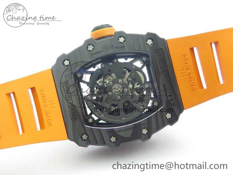 RM035-02 Rafael Nadal FC Ti Case KVF Best Edition Skeleton Dial Orange On Rubber Strap MIYOTA8215 V2