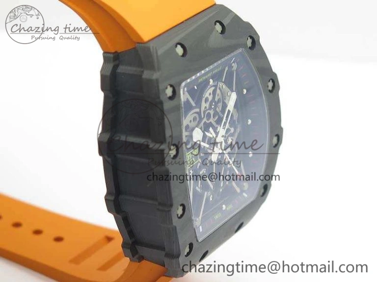 RM035-02 Rafael Nadal FC Ti Case KVF Best Edition Skeleton Dial Orange On Rubber Strap MIYOTA8215 V2