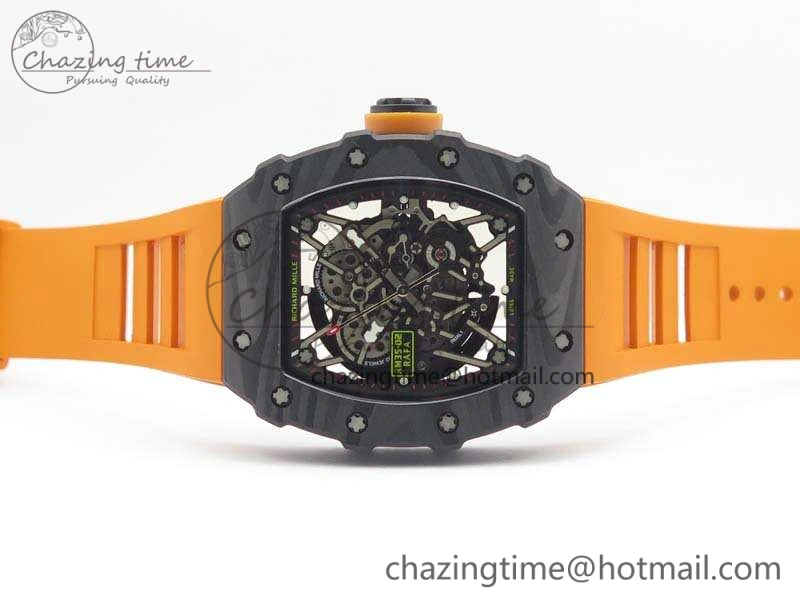 RM035-02 Rafael Nadal FC Ti Case KVF Best Edition Skeleton Dial Orange On Rubber Strap MIYOTA8215 V2