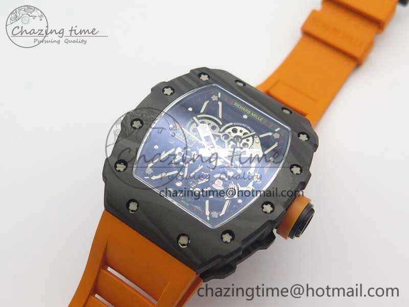 RM035-02 Rafael Nadal FC Ti Case KVF Best Edition Skeleton Dial Orange On Rubber Strap MIYOTA8215 V2