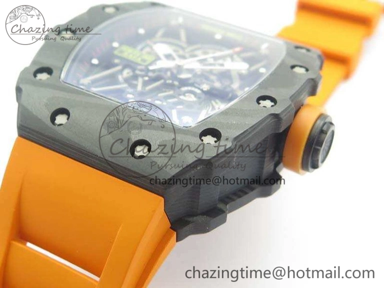 RM035-02 Rafael Nadal FC Ti Case KVF Best Edition Skeleton Dial Orange On Rubber Strap MIYOTA8215 V2