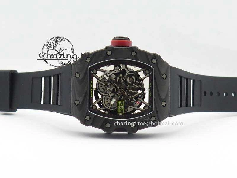RM035-02 Rafael Nadal FC Ti Case KVF Best Edition Skeleton Dial Red On Black Rubber Strap MIYOTA8215
