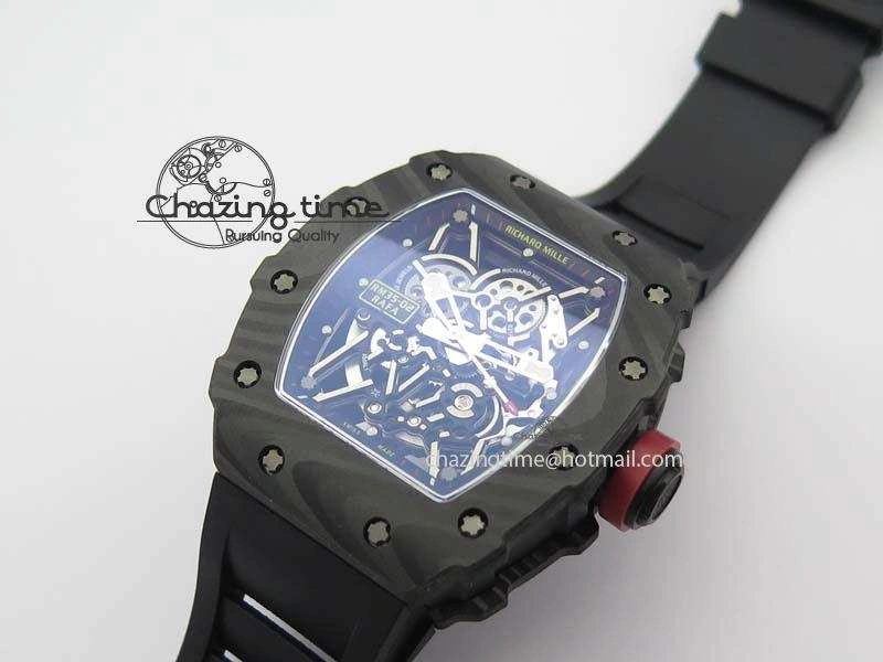 RM035-02 Rafael Nadal FC Ti Case KVF Best Edition Skeleton Dial Red On Black Rubber Strap MIYOTA8215