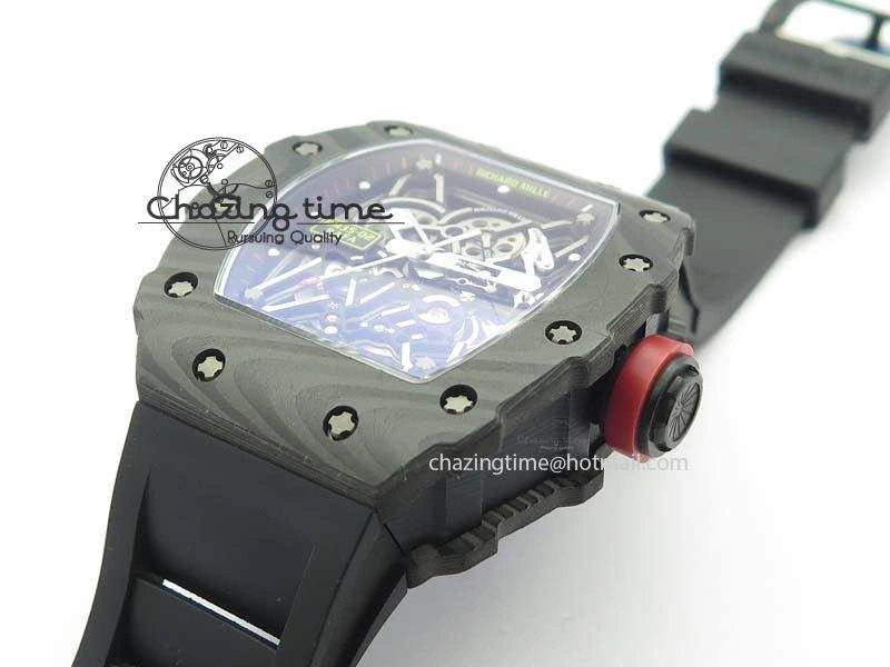 RM035-02 Rafael Nadal FC Ti Case KVF Best Edition Skeleton Dial Red On Black Rubber Strap MIYOTA8215