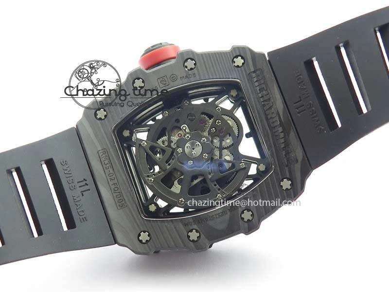 RM035-02 Rafael Nadal FC Ti Case KVF Best Edition Skeleton Dial Red On Black Rubber Strap MIYOTA8215
