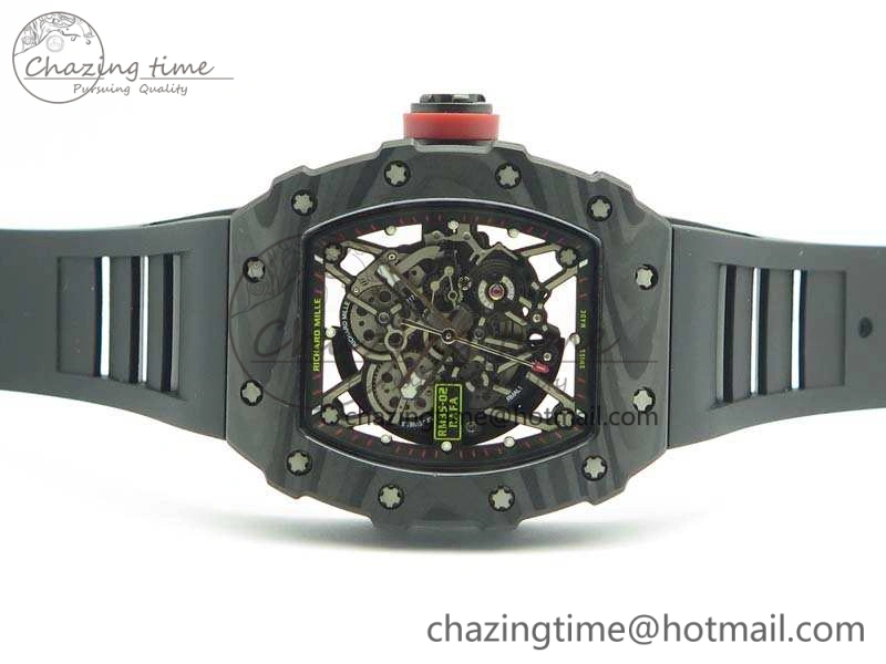 RM035-02 Rafael Nadal FC Ti Case KVF Best Edition Skeleton Dial Red On Rubber Strap MIYOTA8215 V2