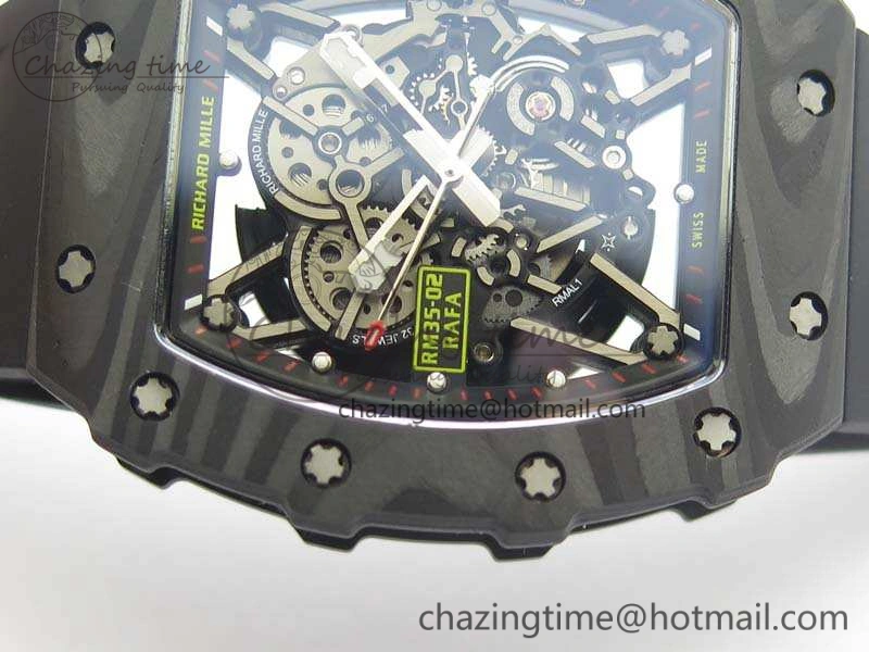 RM035-02 Rafael Nadal FC Ti Case KVF Best Edition Skeleton Dial Red On Rubber Strap MIYOTA8215 V2