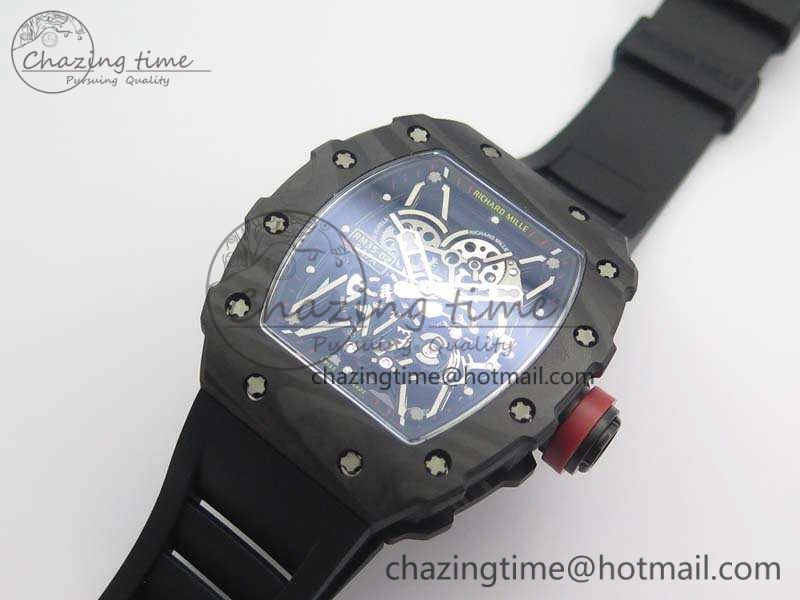RM035-02 Rafael Nadal FC Ti Case KVF Best Edition Skeleton Dial Red On Rubber Strap MIYOTA8215 V2