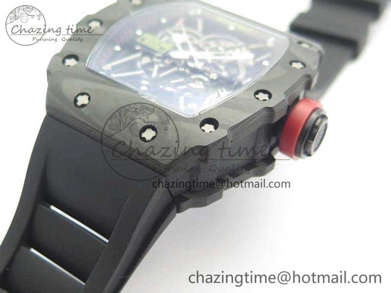 RM035-02 Rafael Nadal FC Ti Case KVF Best Edition Skeleton Dial Red On Rubber Strap MIYOTA8215 V2