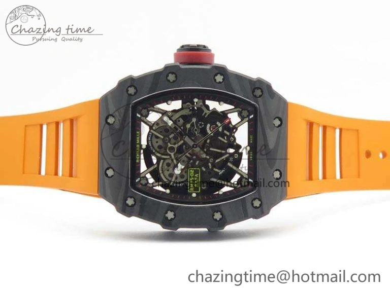 RM035-02 Rafael Nadal FC Ti Case KVF Best Edition Skeleton Dial Red On Rubber Strap MIYOTA8215 V2