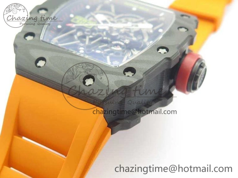 RM035-02 Rafael Nadal FC Ti Case KVF Best Edition Skeleton Dial Red On Rubber Strap MIYOTA8215 V2