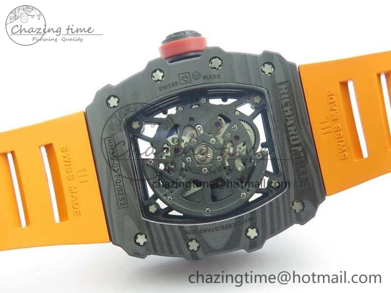 RM035-02 Rafael Nadal FC Ti Case KVF Best Edition Skeleton Dial Red On Rubber Strap MIYOTA8215 V2