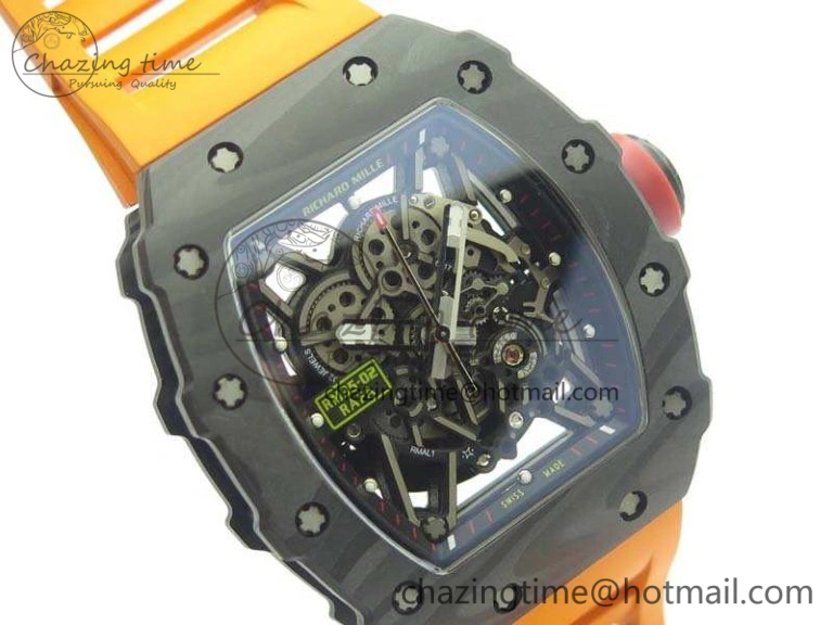 RM035-02 Rafael Nadal FC Ti Case KVF Best Edition Skeleton Dial Red On Rubber Strap MIYOTA8215 V2