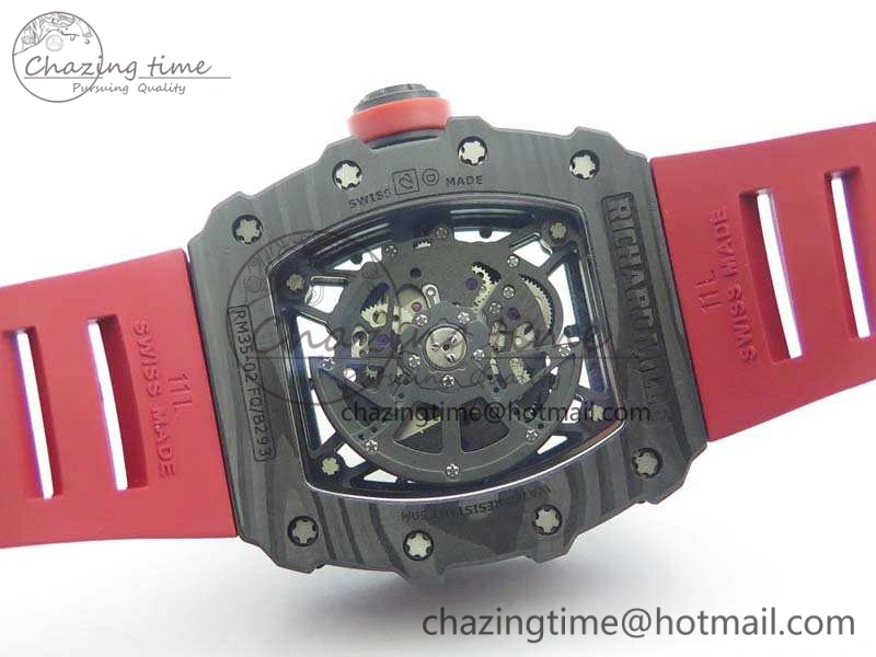 RM035-02 Rafael Nadal FC Ti Case KVF Best Edition Skeleton Dial Red On Rubber Strap MIYOTA8215 V2