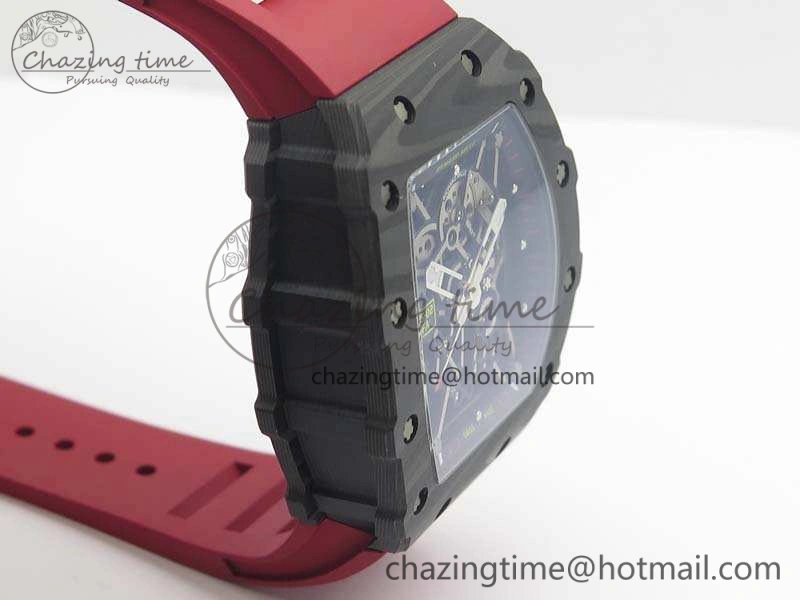 RM035-02 Rafael Nadal FC Ti Case KVF Best Edition Skeleton Dial Red On Rubber Strap MIYOTA8215 V2