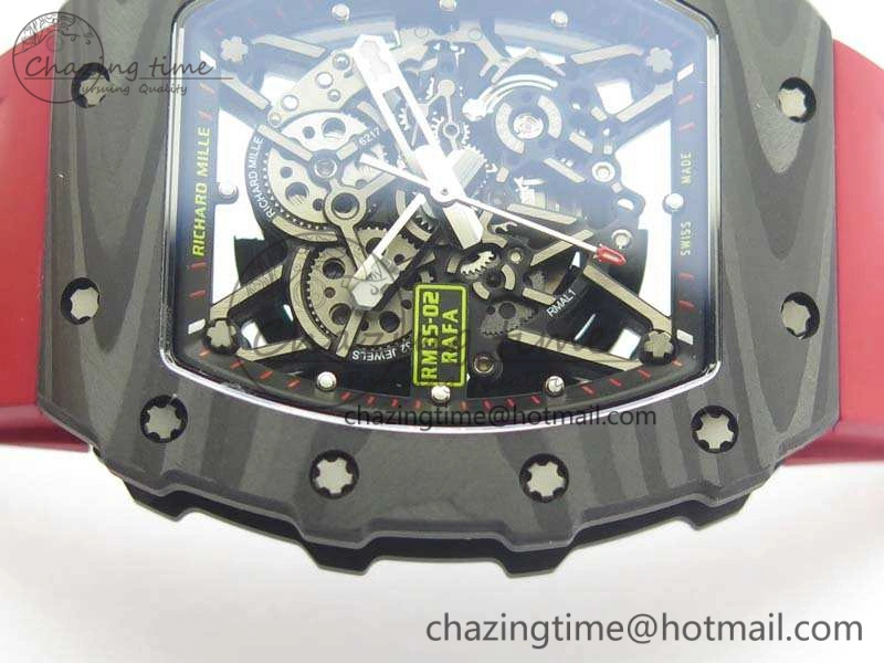 RM035-02 Rafael Nadal FC Ti Case KVF Best Edition Skeleton Dial Red On Rubber Strap MIYOTA8215 V2