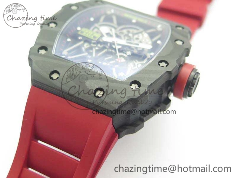 RM035-02 Rafael Nadal FC Ti Case KVF Best Edition Skeleton Dial Red On Rubber Strap MIYOTA8215 V2