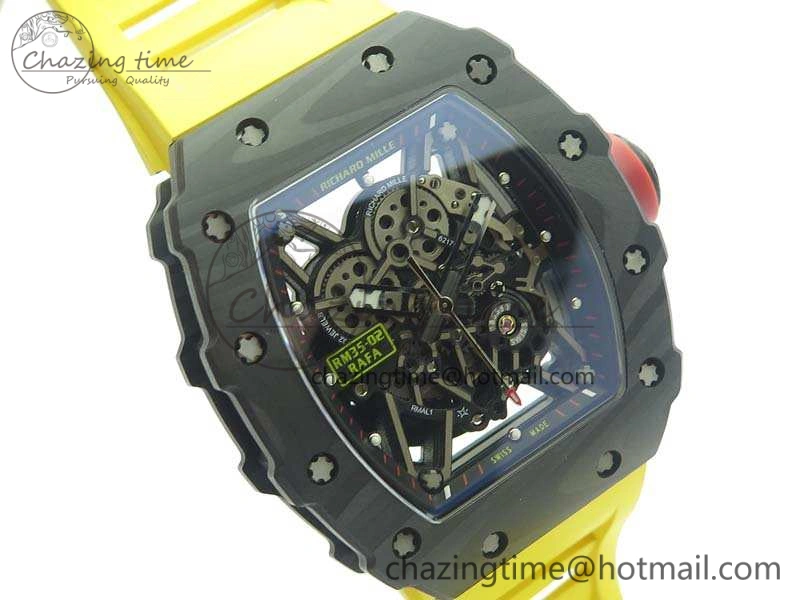 RM035-02 Rafael Nadal FC Ti Case KVF Best Edition Skeleton Dial Red On Rubber Strap MIYOTA8215 V2