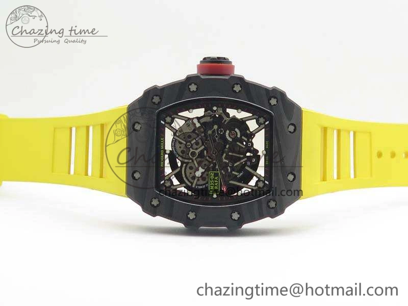 RM035-02 Rafael Nadal FC Ti Case KVF Best Edition Skeleton Dial Red On Rubber Strap MIYOTA8215 V2