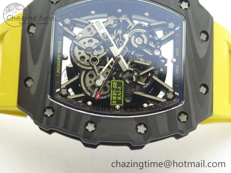 RM035-02 Rafael Nadal FC Ti Case KVF Best Edition Skeleton Dial Red On Rubber Strap MIYOTA8215 V2