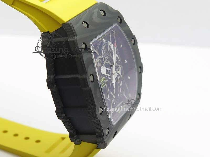 RM035-02 Rafael Nadal FC Ti Case KVF Best Edition Skeleton Dial Red On Yellow Rubber Strap MIYOTA8215